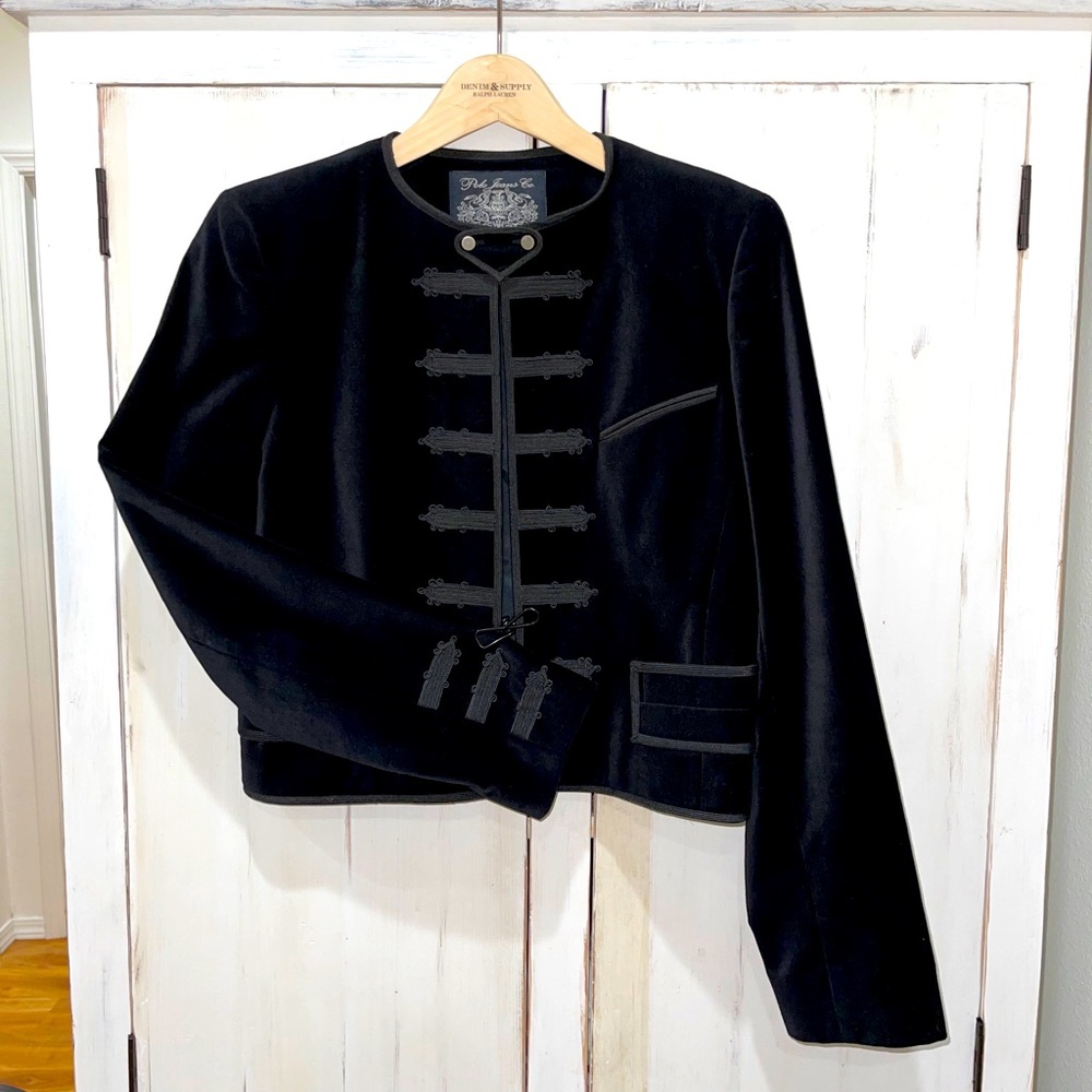 Polo Jean's Co. Cotton Velvet Military Jacket.